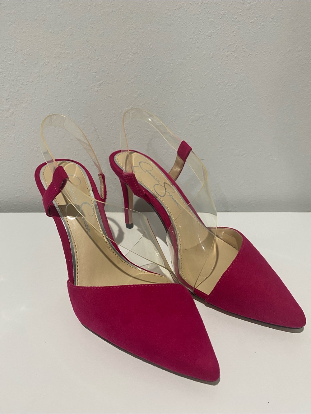 NEW! Jessica Simpson Pointed Slingback Heels in Fuchsia 🩷
